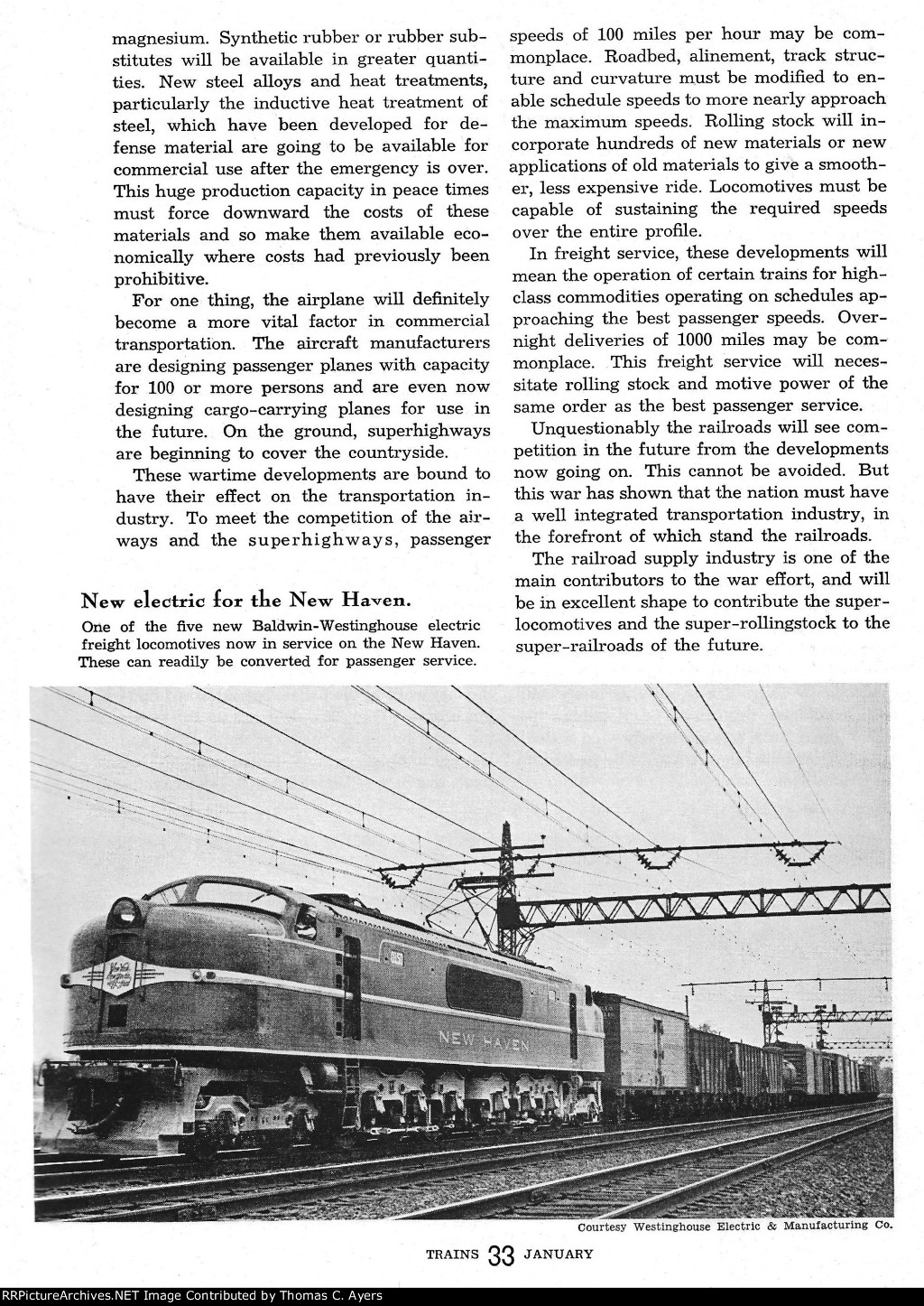 "Locomotives Of The Future," Page 33, 1943